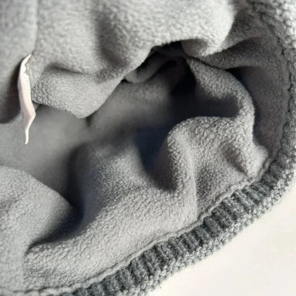2/$30 Cat Hat Beanie Fleece Interior Warm Gray Blue Kitten